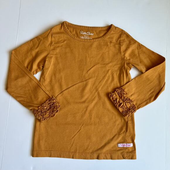 Ruffle Butts Butterscotch Long Sleeve Ruffle Top 6 - Picture 2 of 8